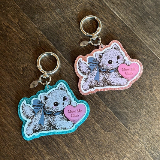 【Mew Me Club】1st Anniversary Cat Glitter Keychain