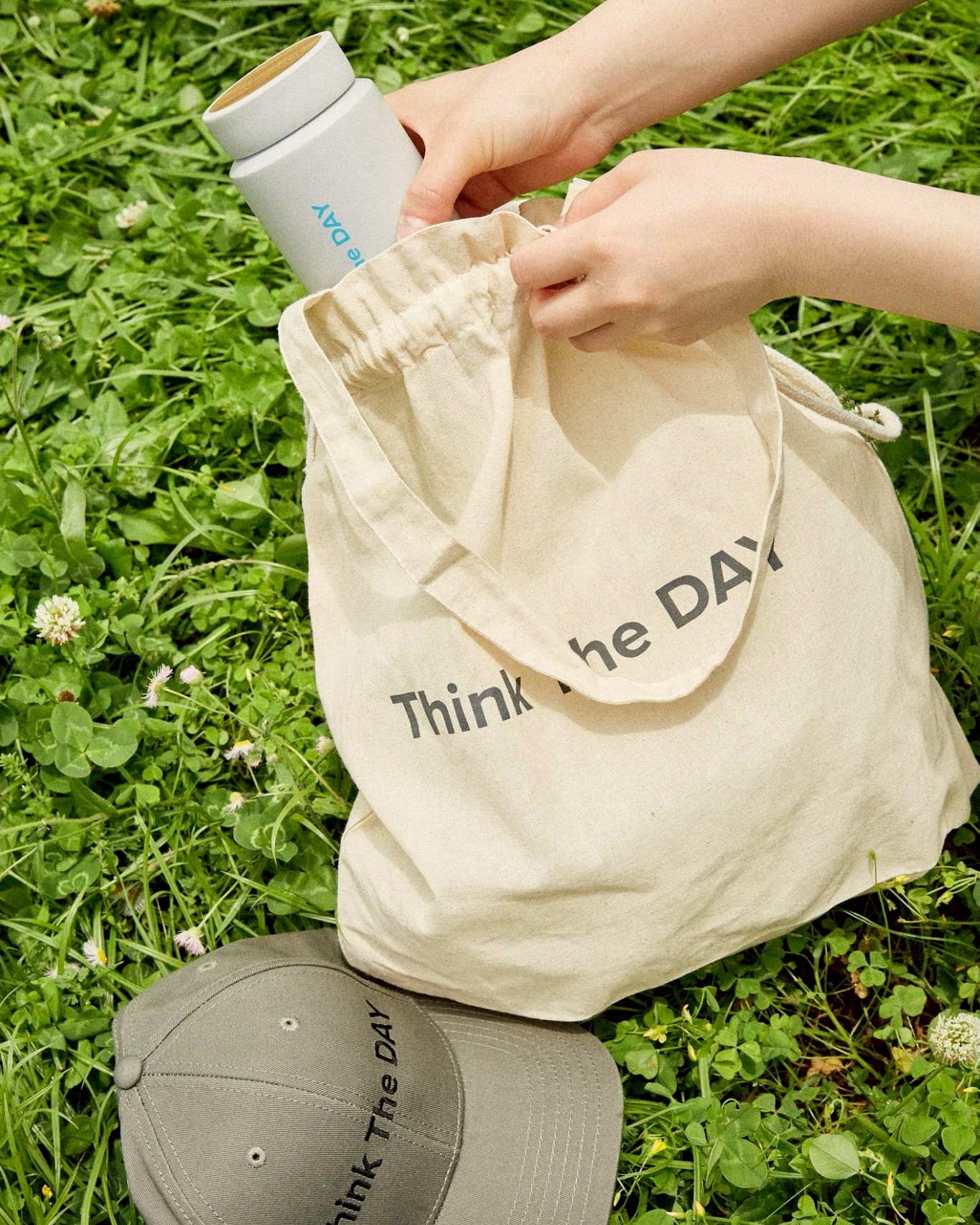 コットン巾着バッグ