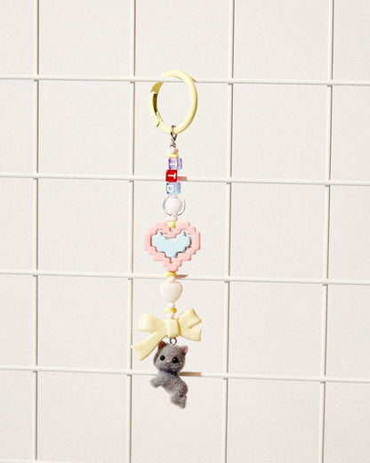 Lovesome Pixel Heart Charm
