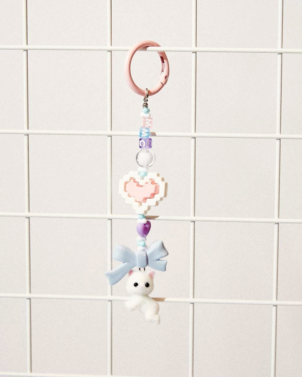 Lovesome Pixel Heart Charm