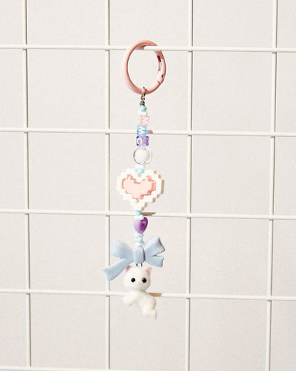 Lovesome Pixel Heart Charm